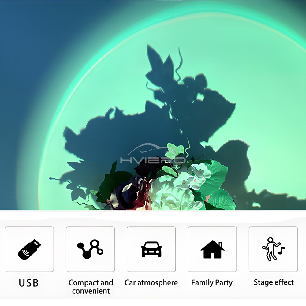 1Pcs USB Interface Sunset Lamp - Sunset Lamp Projection ulasan dan harga