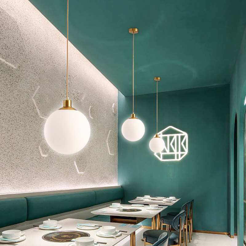 Glass ball chandelier restaura - Restaurant Lighting Decoration ulasan dan harga