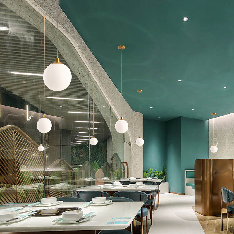 Glass ball chandelier restaura - Restaurant Lighting Decoration ulasan dan harga