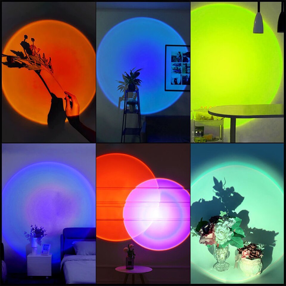 ZK40 LED Sunset Lamp Nightligh - Sunset Lamp Projection ulasan dan harga