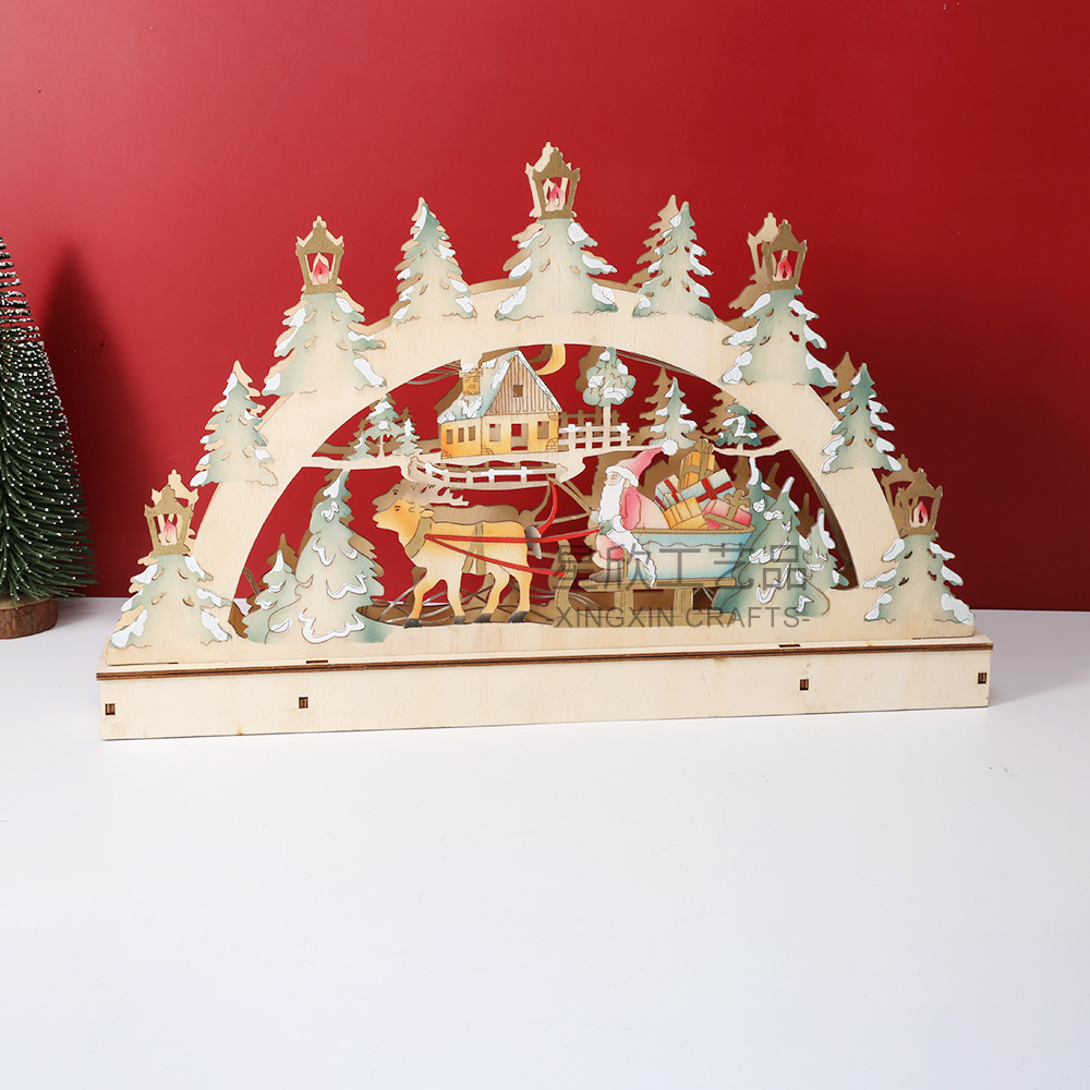 Cross-Border Wooden Crafts LED - Lighting Decor Woodbridge ulasan dan harga