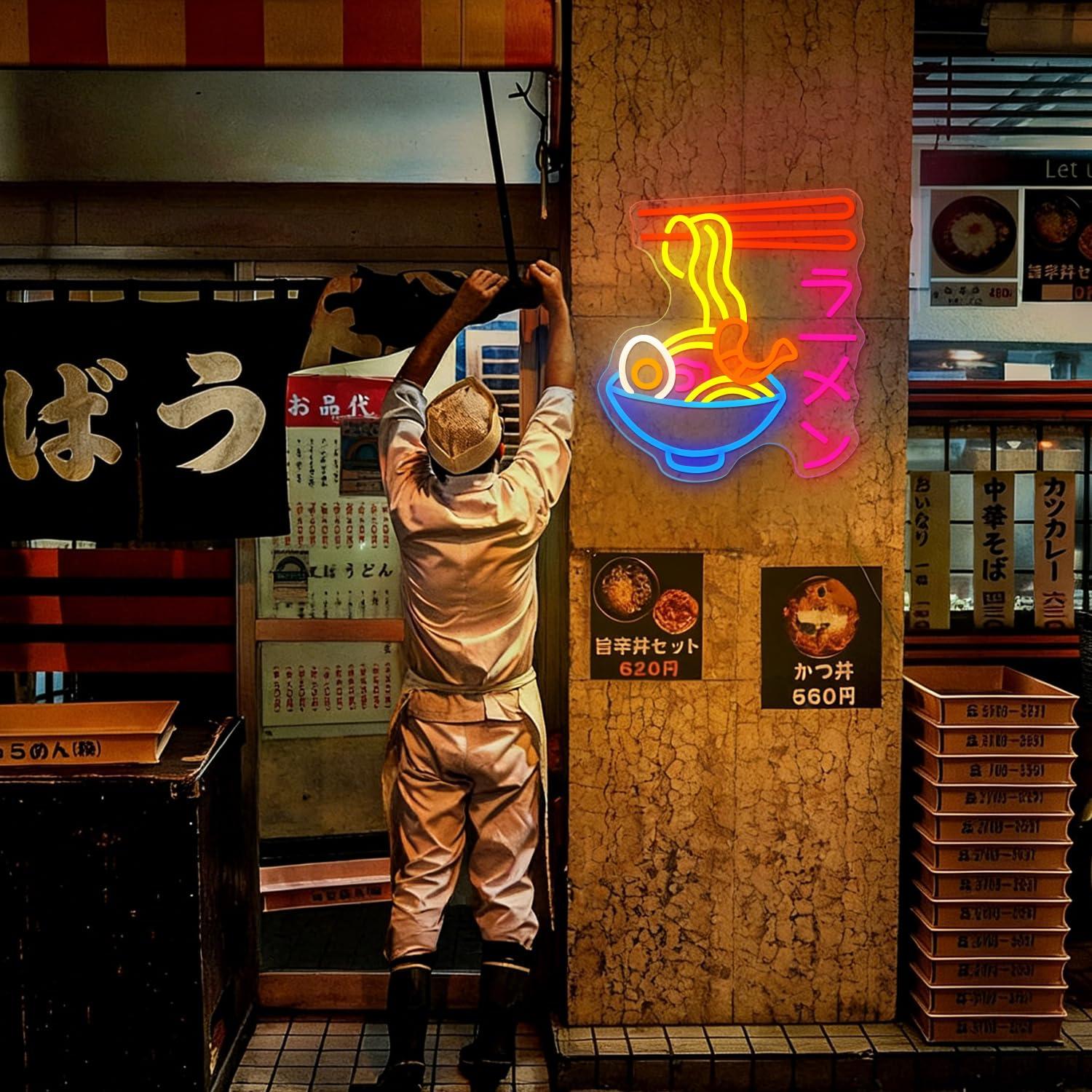 Ramen Neon Sign Japanese Noodl - Lighting Decor Room ulasan dan harga