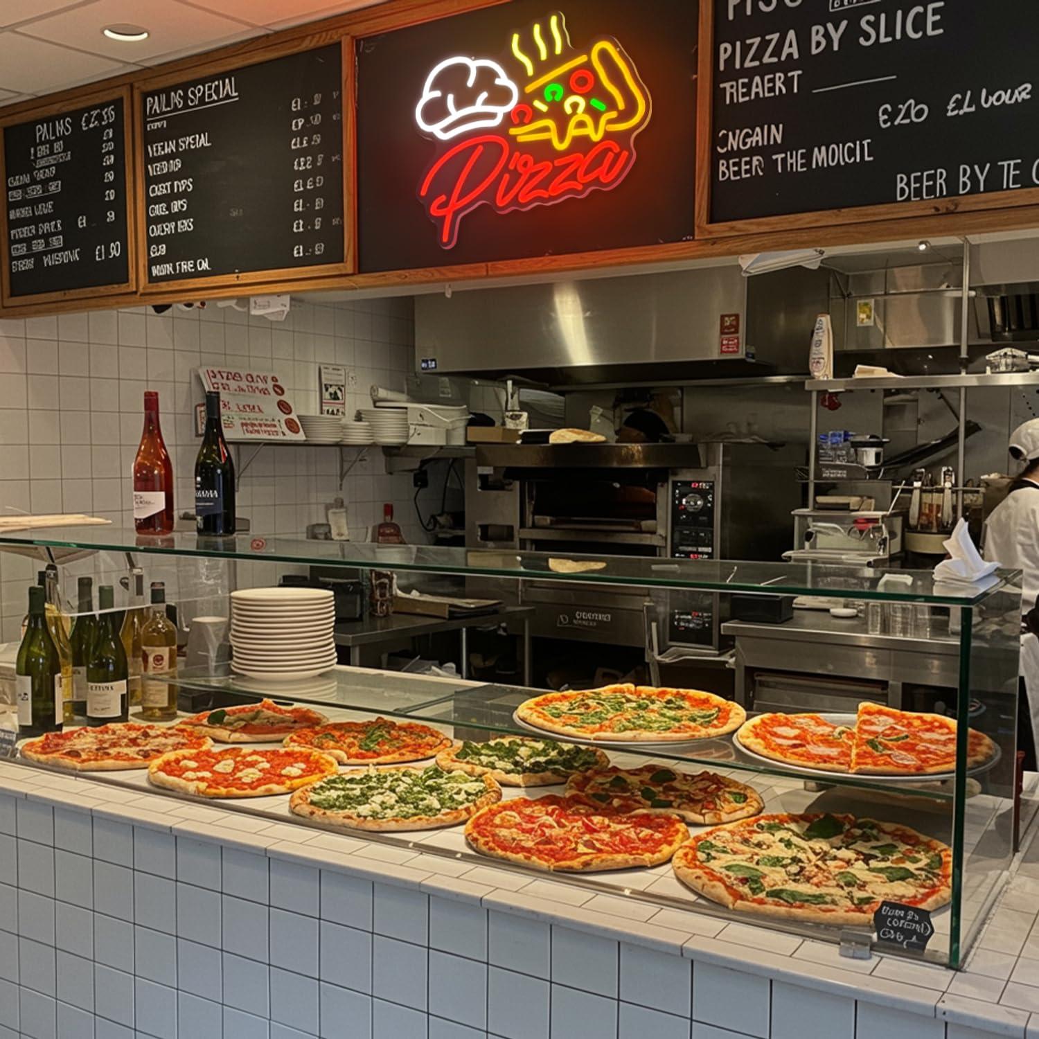 Pizza Neon Sign Colorful Pizza - Restaurant Lighting Decoration ulasan dan harga