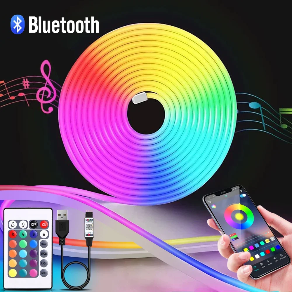 1-5m RGB LED Neon Strip Light  - Lighting Decor Room ulasan dan harga