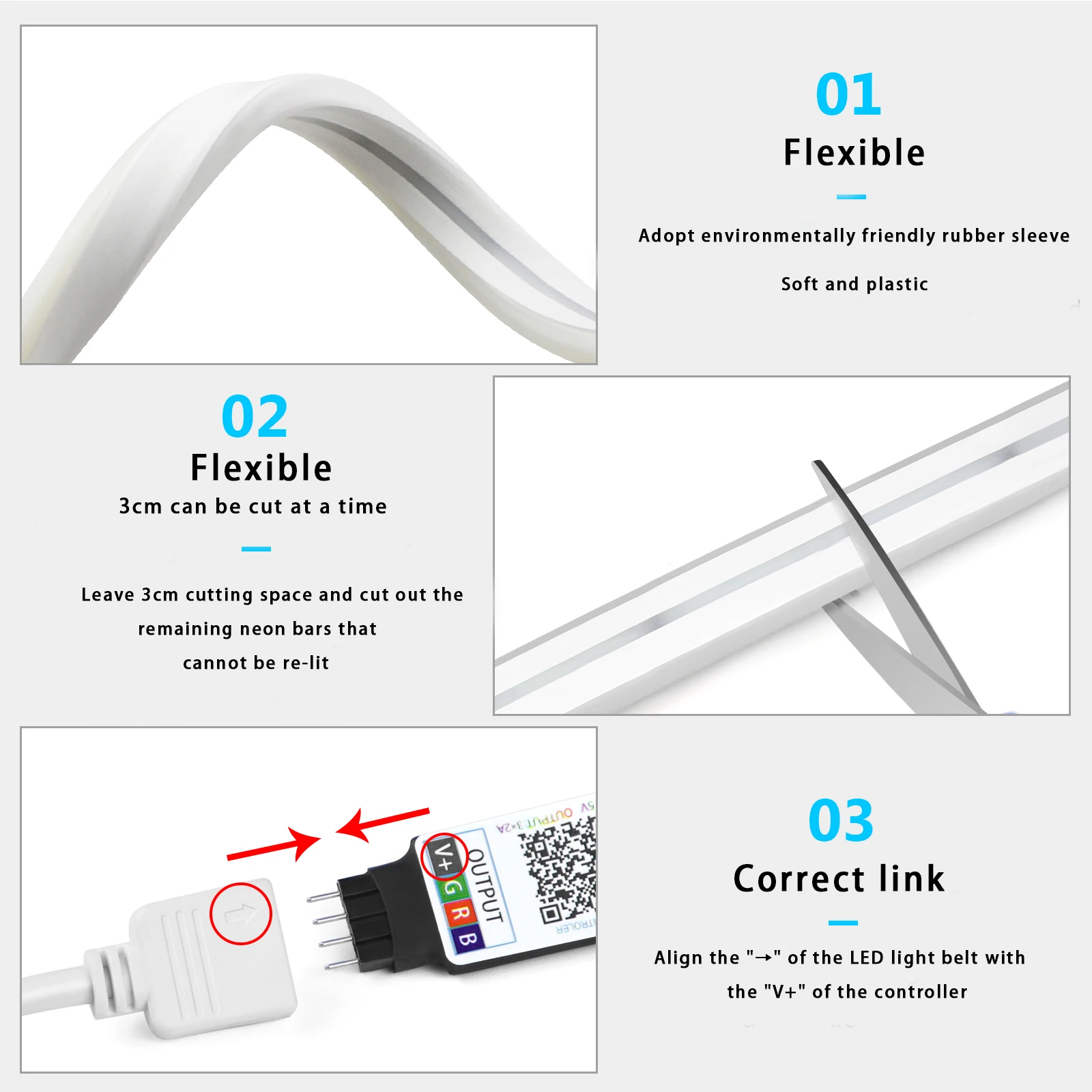 1-5m RGB LED Neon Strip Light  - Lighting Decor Room ulasan dan harga